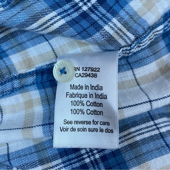 Mountain Khakis Relaxed Fit Shoreline Plaid Button Down Shirt Size Large - Picture 7 of 8